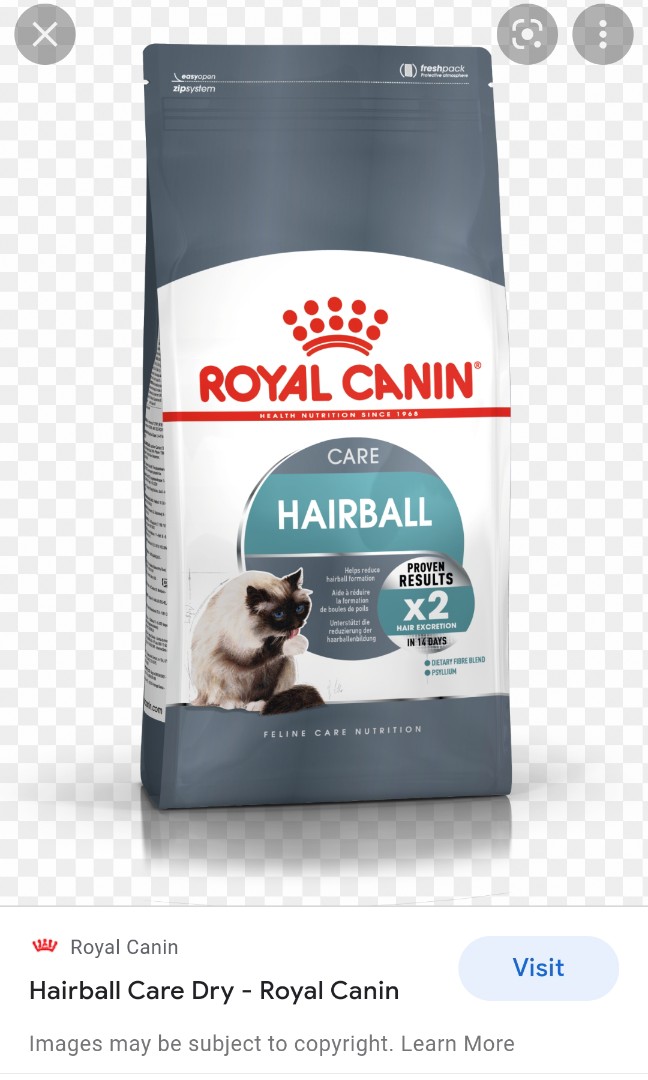 Royal canin hairball store dry cat food