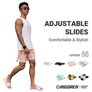 Rigorer Unisex Adjustable Slides - (Sports Foot Wear Slippers Sandals Flip Flop Casual Footwear)