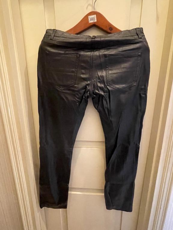 Saint laurent 2024 faux leather jeans
