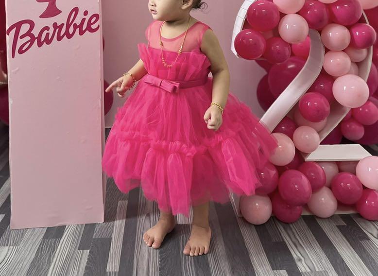 Hot pink baby discount dress