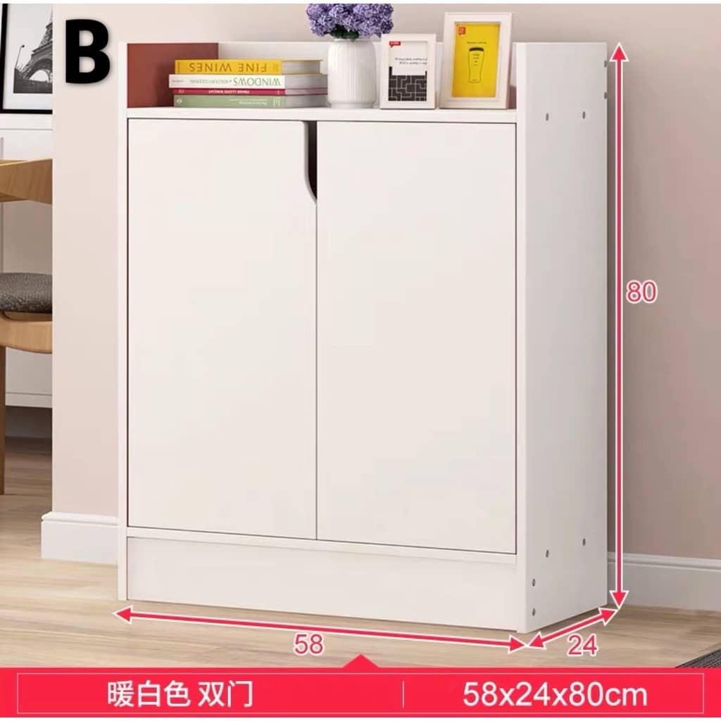 Shoes rack rak kasut white solid color, Furniture & Home ...