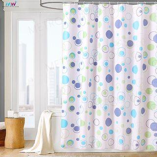 Shower Curtain with 12 Hooks Waterproof