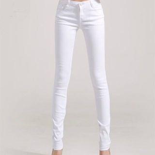 Skinny Woman Jeans White H&M Seluar Jeans Skinny  Size 25