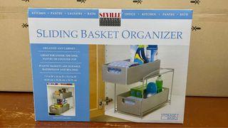Sliding Cabinet Tray Basket Organizer