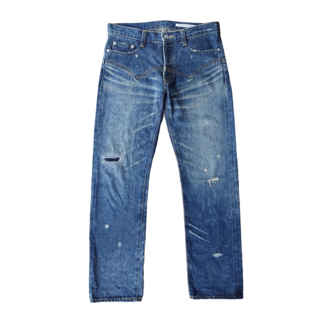 sunaokuwahara double-sided denim pants Sunao Kuwahara Issey Miyake