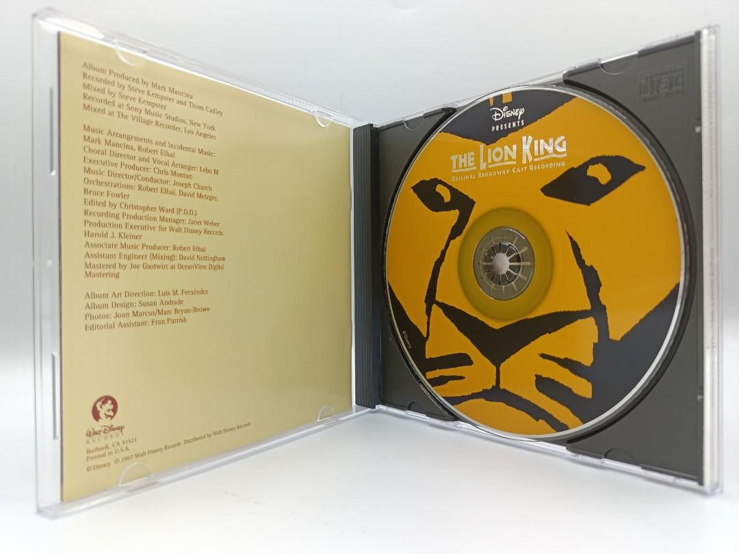 The Lion King(Original Broadway Cast Recording)1997 Walt Disney Records ...
