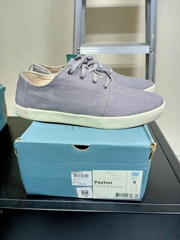 Grey denim men's payton sneakers top