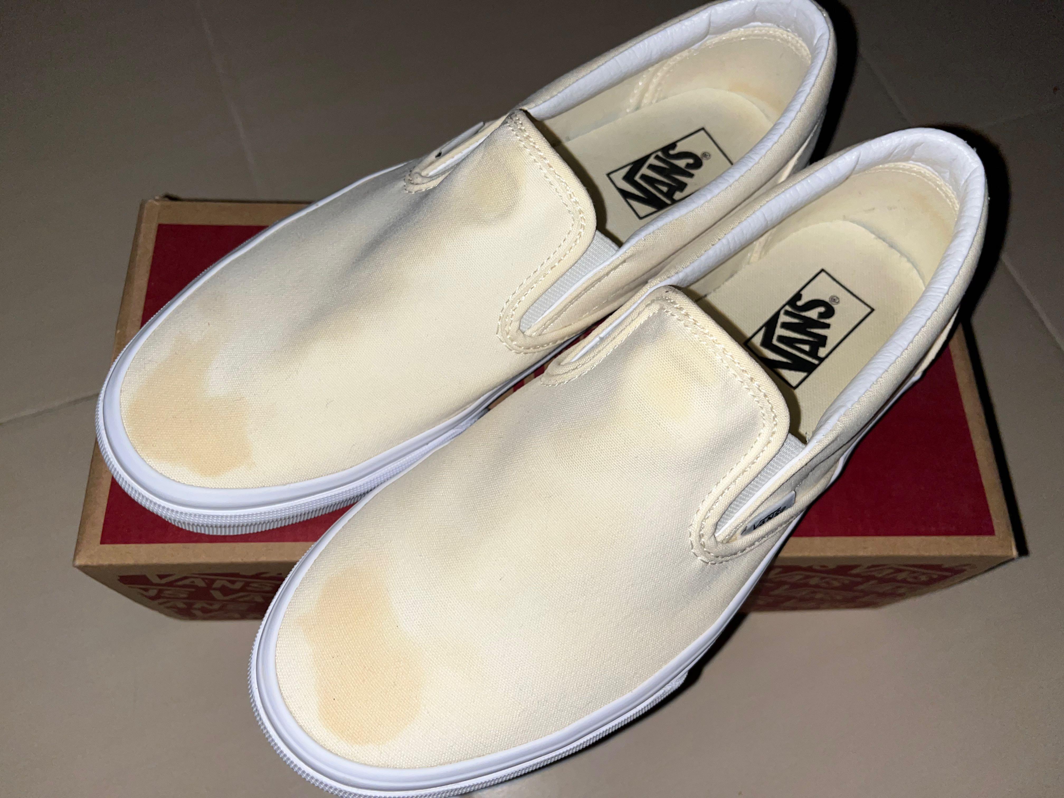 Vans Slip On Plain white Men s Fashion Footwear Sneakers on