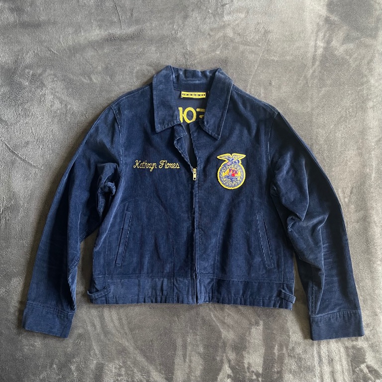Vintage Blue Corduroy FFA Jacket (3900 shipped), Women's Fashion, Coats ...