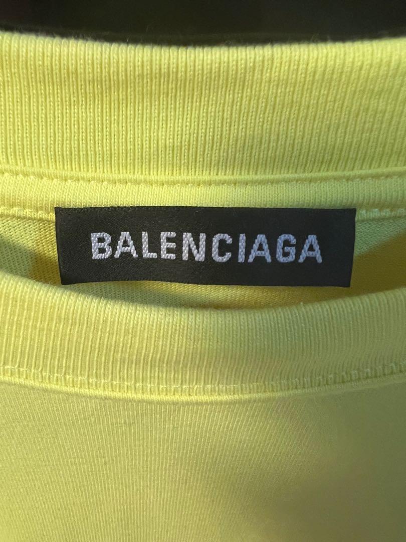 balenciaga neon yellow t shirt