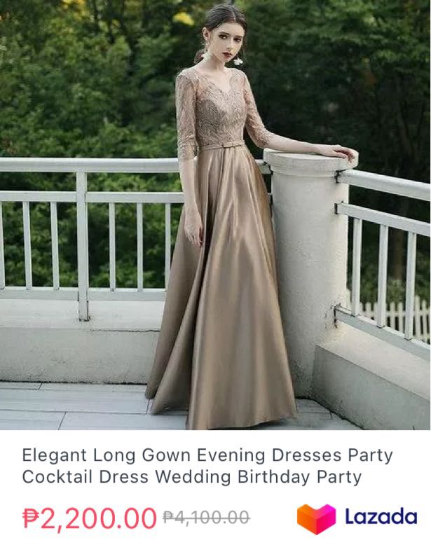 Lazada long gown sale sales