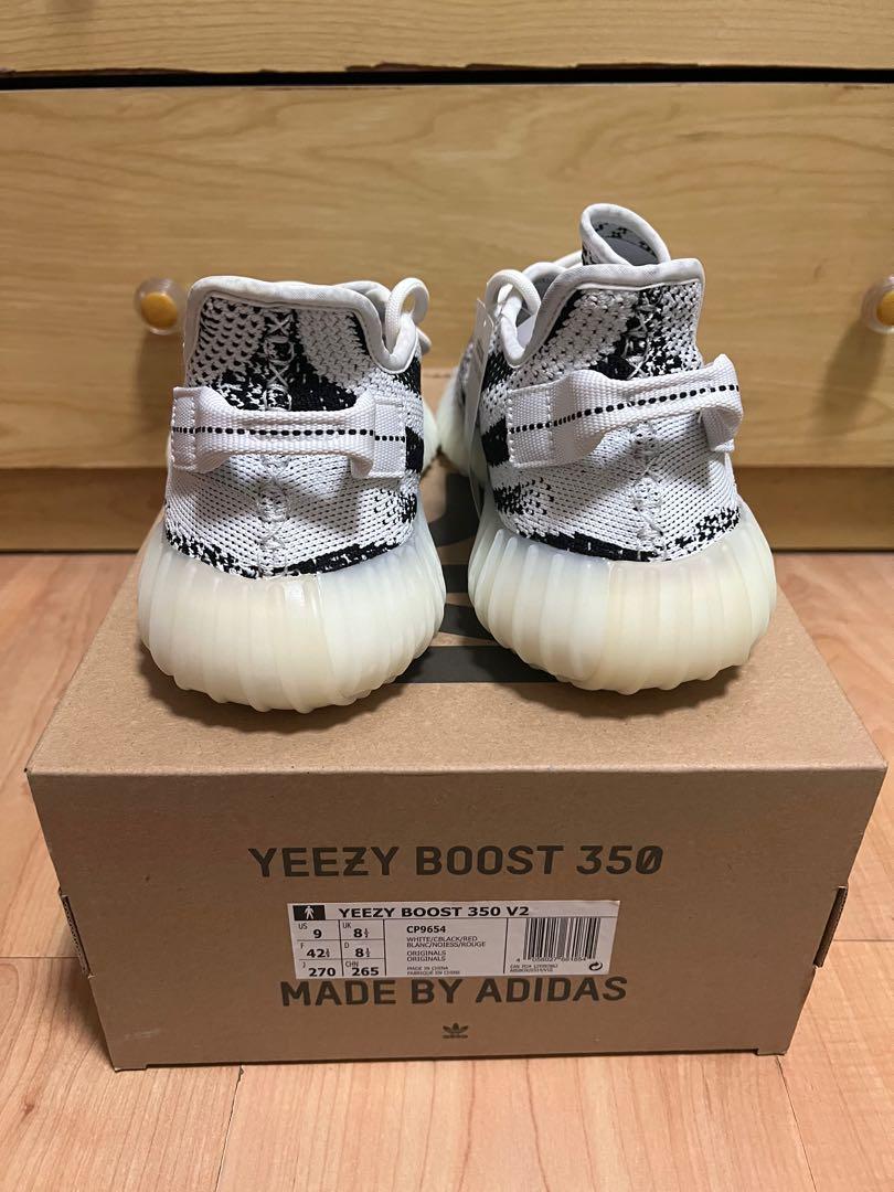Yeezy Boost 350 V2 Zebra US9, Men's Fashion, Footwear, Sneakers on Carousell
