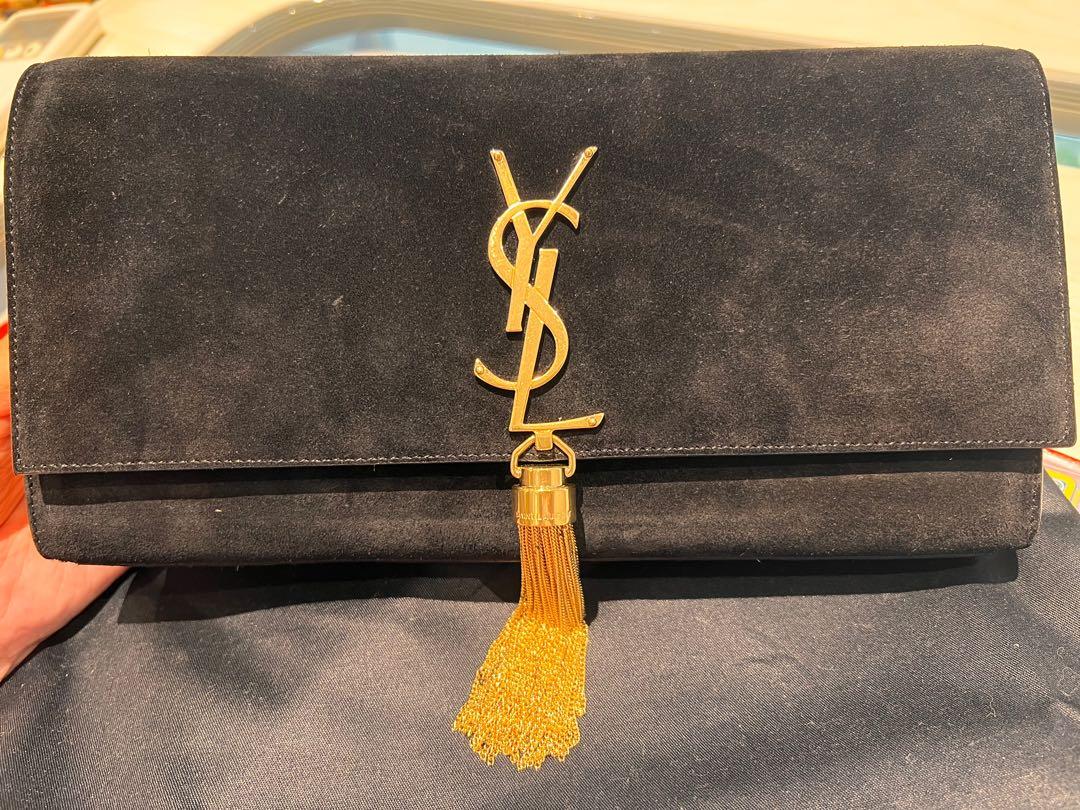 YSL velvet clutch bag excellent condition 9.5 10