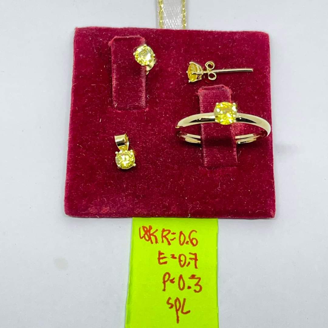 18K Saudi Gold birthstone set, Women's Fashion, Jewelry & Organizers ...