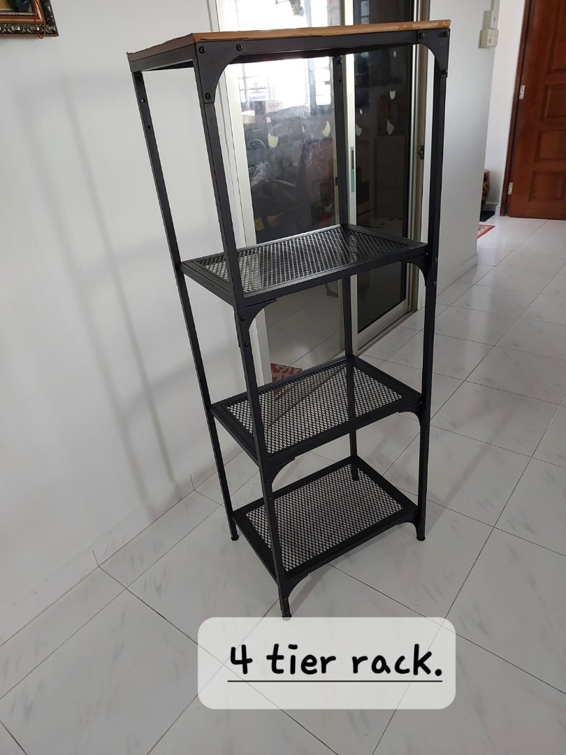 4-tier rack, Furniture & Home Living, Furniture, Shelves, Cabinets ...
