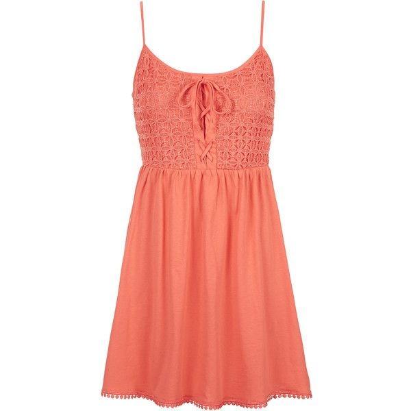 Topshop coral dress top