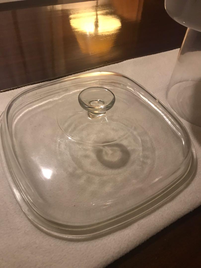 5L Corningware Glass Lid with FREE casserole with Blue Dusk Pattern