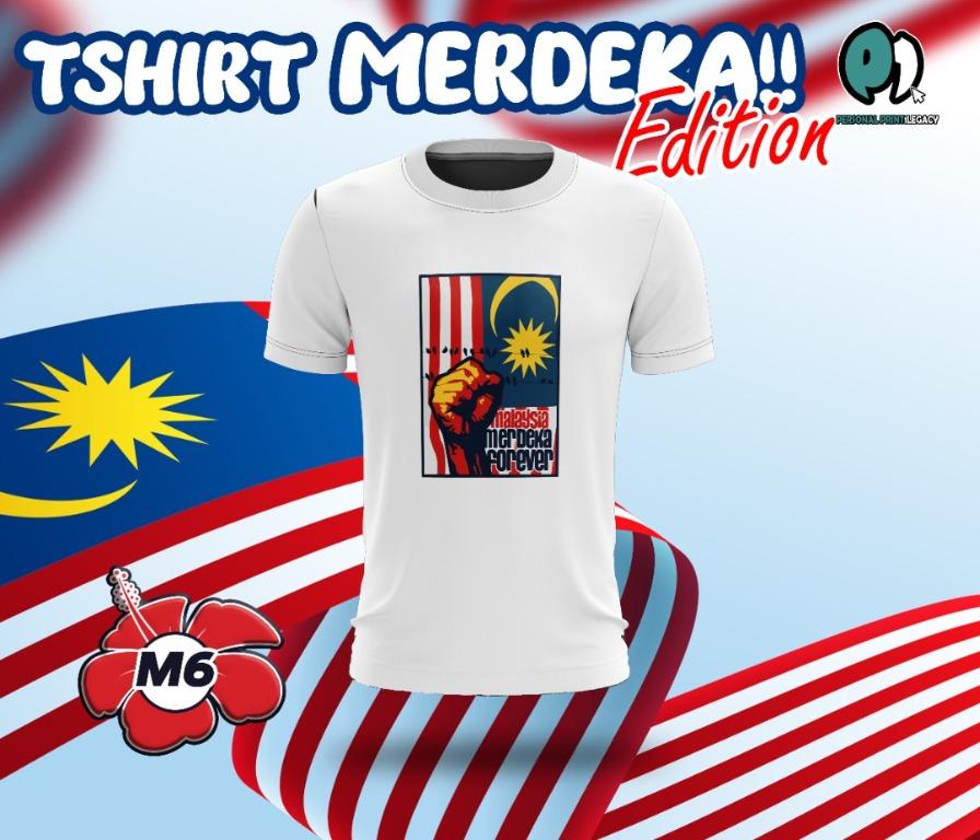 Custom made Basic Tee Special Merdeka Design Viral Printed