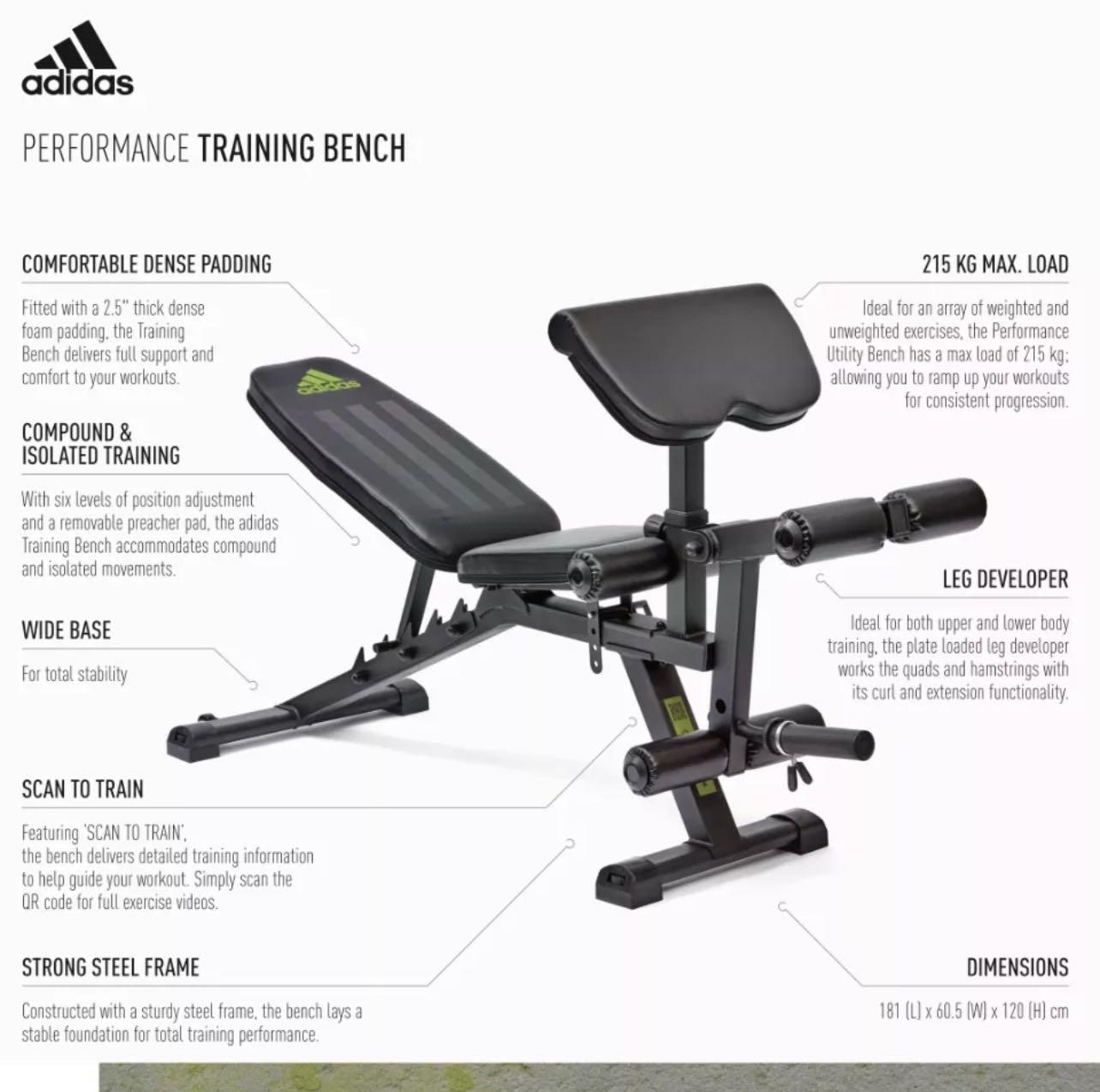 Adidas shop fitness bench