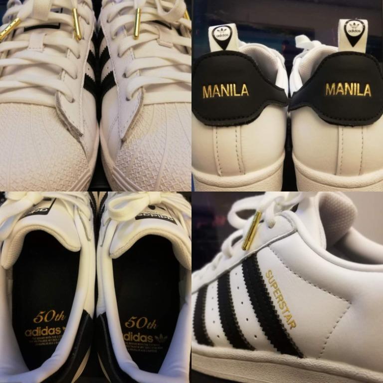 Adidas Superstar 50th Anniversary Manila Edition Unisex, Women's Fashion,  Footwear, Sneakers on Carousell