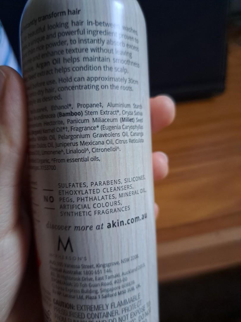 Akin Bamboo Dry Shampoo, Beauty & Personal Care, Hair on Carousell