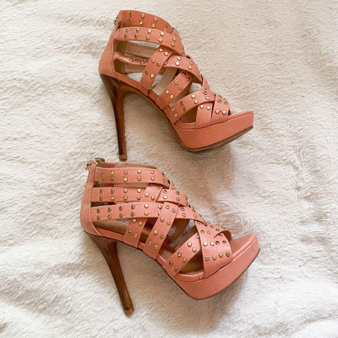 Aldo Pink Studded Gladiator Heels (Category: Heels) located in Cainta. Submitted by arideclutter (Listing ID 1173764922, Image 3). Description: Aldo Pink Studded Heels Size 36 Bought for: Php 8,695 5 inch heels but VERY comfy Style name: Alwazan Box says the color is peach but its more of pink in person The sole is made of leather Worn around 5x max No issues, no peeling Just needs cleaning Comes with box .