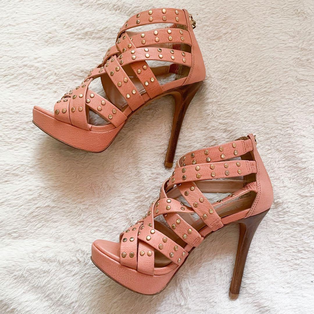Aldo Pink Studded Gladiator Heels (Category: Heels) located in Cainta. Submitted by arideclutter (Listing ID 1173764922, Image 2). Description: Aldo Pink Studded Heels Size 36 Bought for: Php 8,695 5 inch heels but VERY comfy Style name: Alwazan Box says the color is peach but its more of pink in person The sole is made of leather Worn around 5x max No issues, no peeling Just needs cleaning Comes with box .