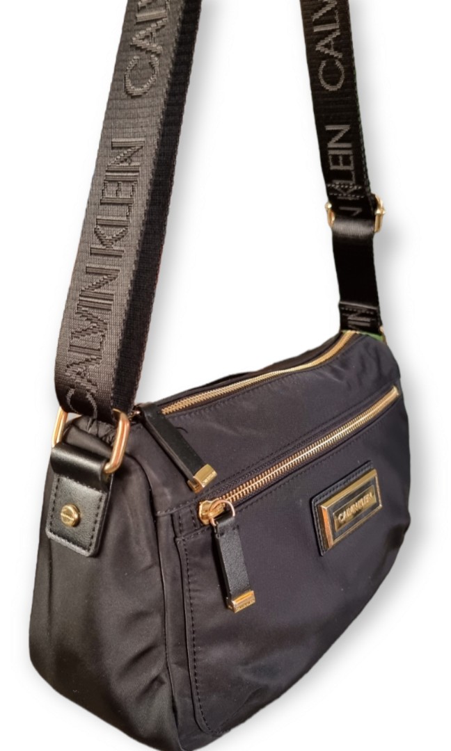 Authentic Calvin Klein Nylon Black crossbody bag, Women's Fashion, Bags &  Wallets, Cross-body Bags on Carousell