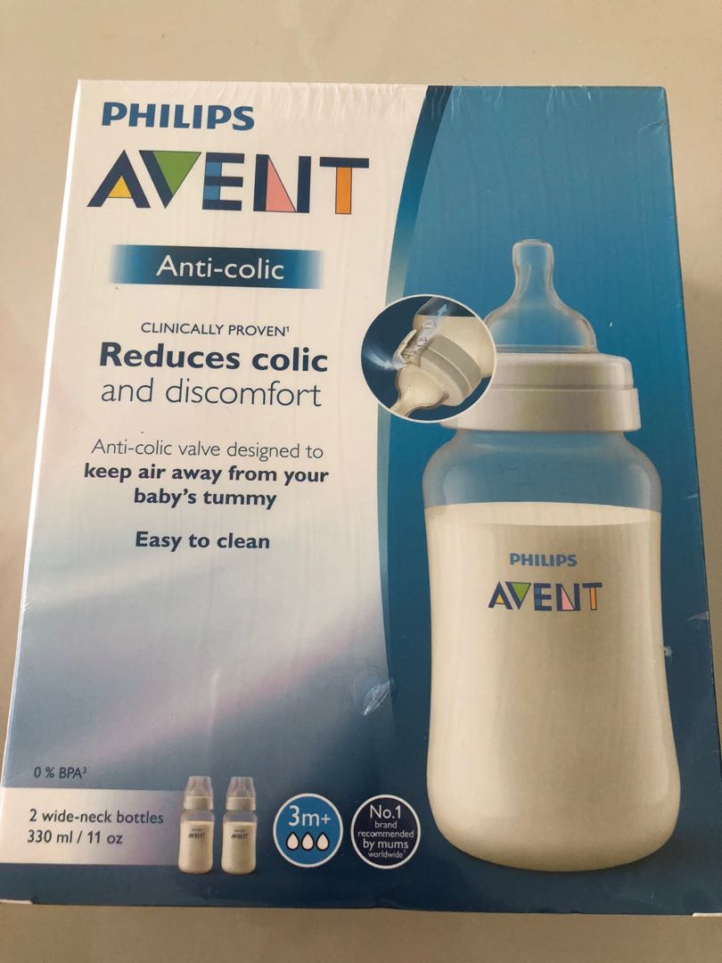 Philip Avent milk bottles x2 (330ml), Babies & Kids, Nursing & Feeding