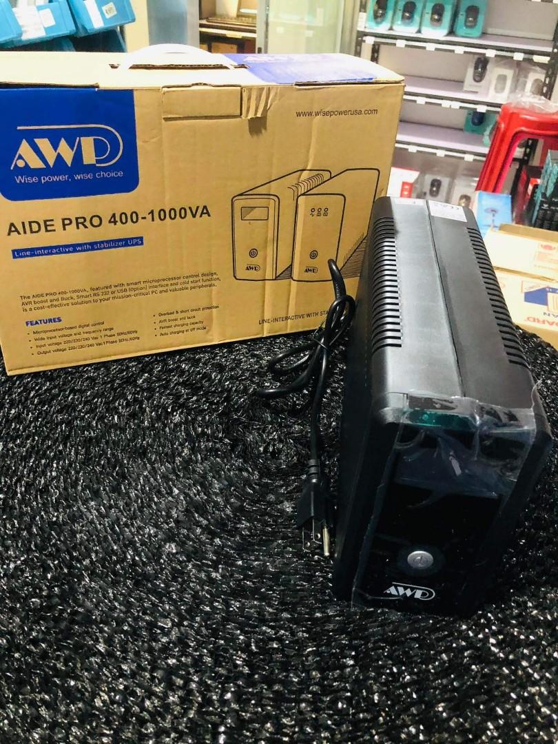 Legit & Brandnew ❤️AWP AID1000 Pro LCD UPS 1000VA 600W, Computers & Tech,  Parts & Accessories, Computer Parts on Carousell