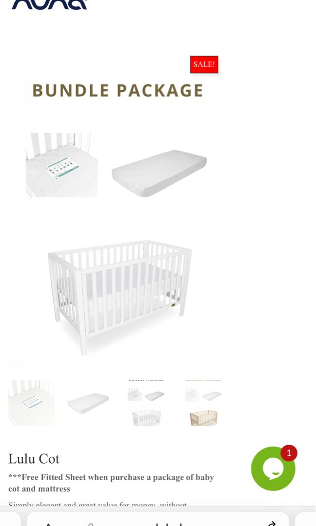 Babyhood Lulu Cot, Babies & Kids, Baby Nursery & Kids Furniture, Cots