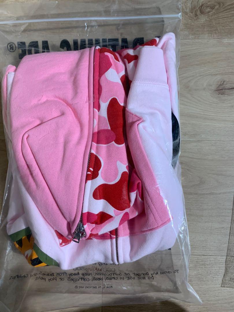 Pink abc bape hoodie hotsell