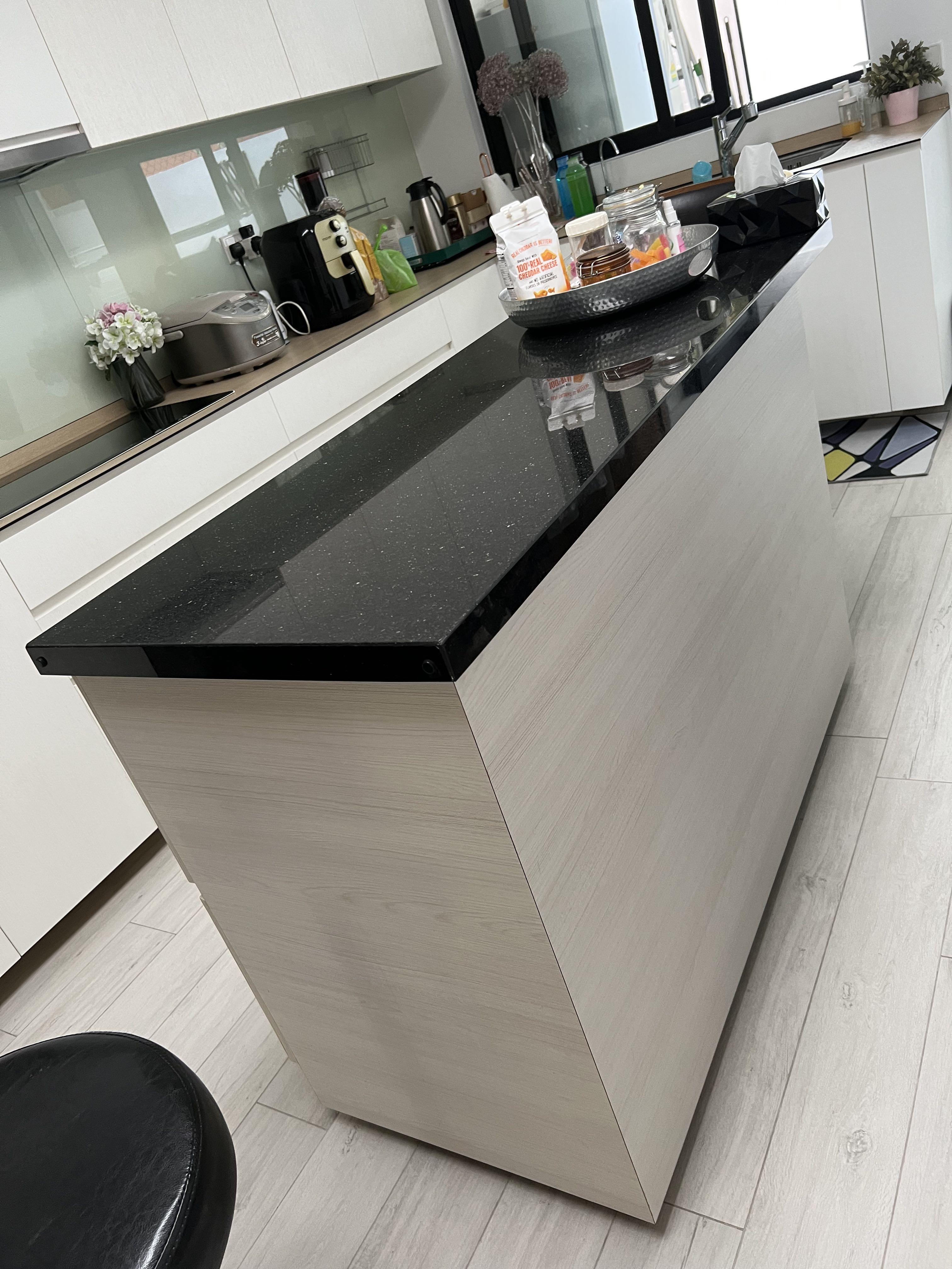 Beau Granite top Island table, Furniture & Home Living, Furniture