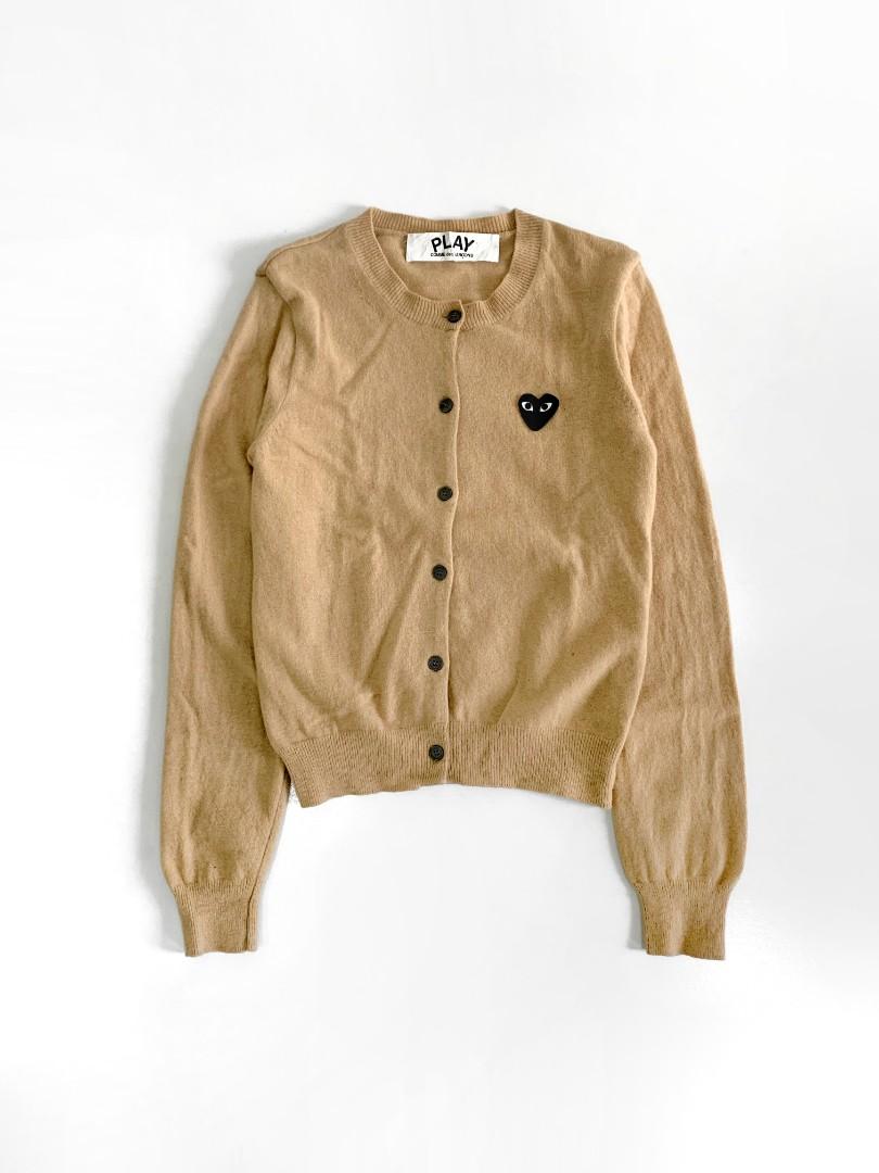 Cdg play cardigan beige new arrivals