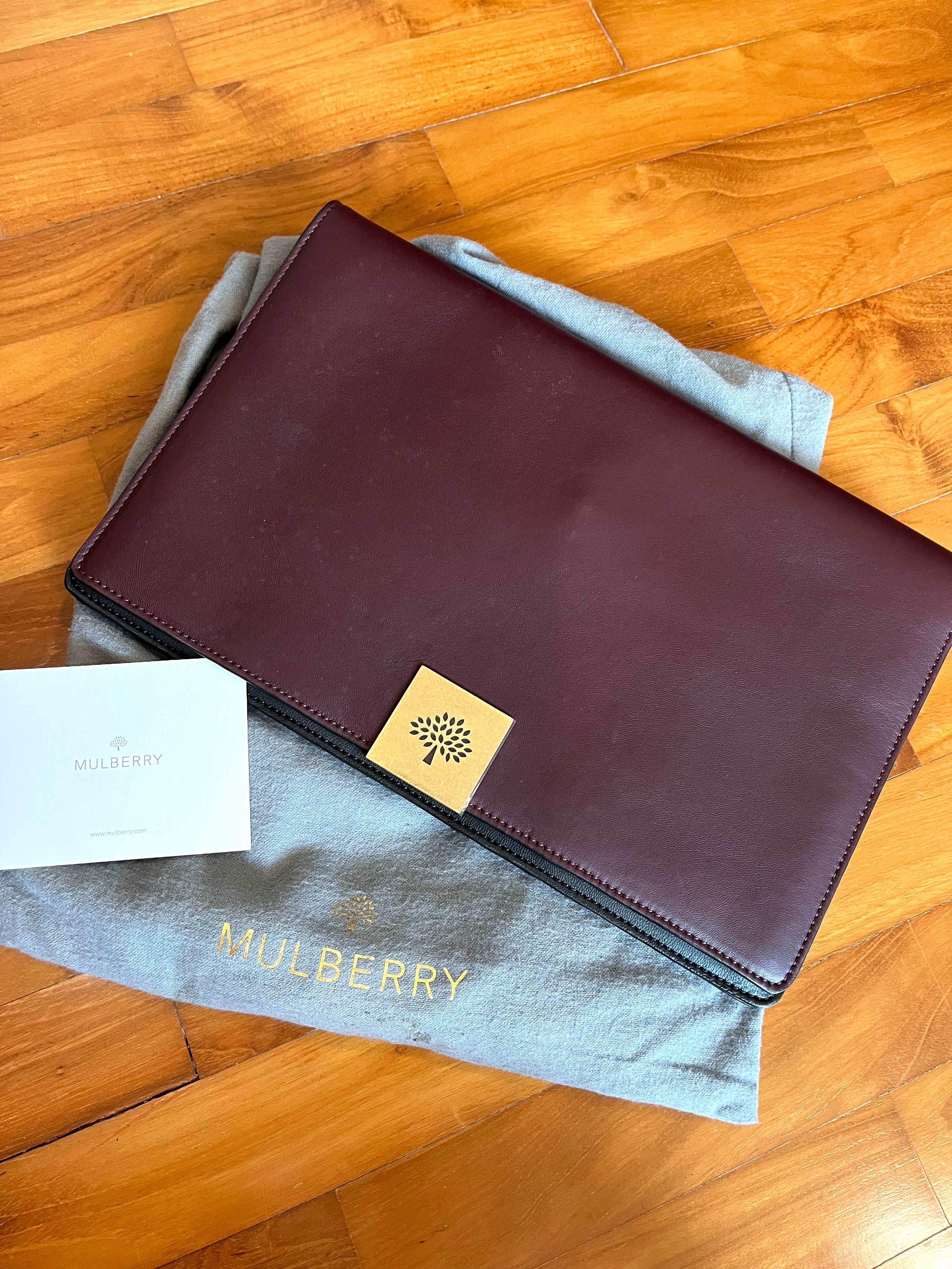 BN authentic Mulberry Campden large clutch in oxblood, Women's