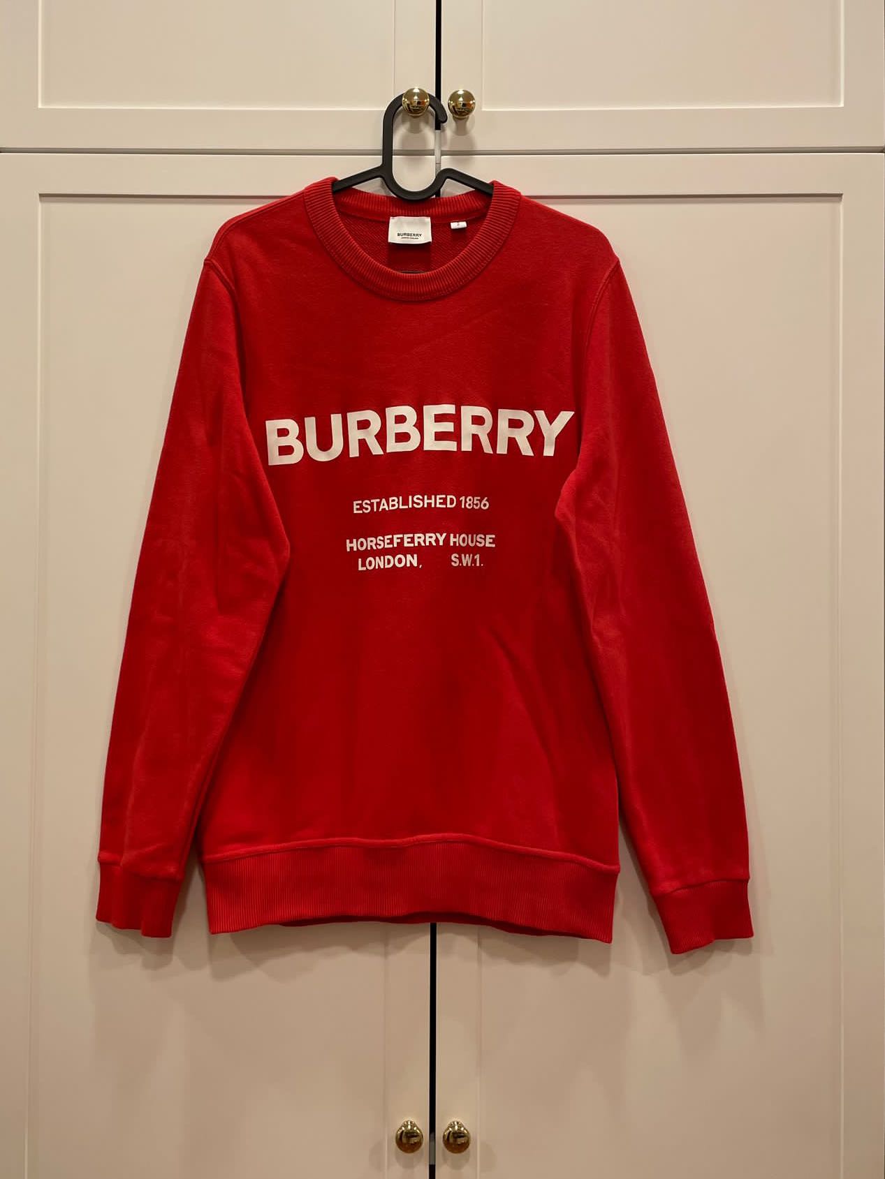 Burberry Red Sweater Women s Fashion Tops Longsleeves on Carousell