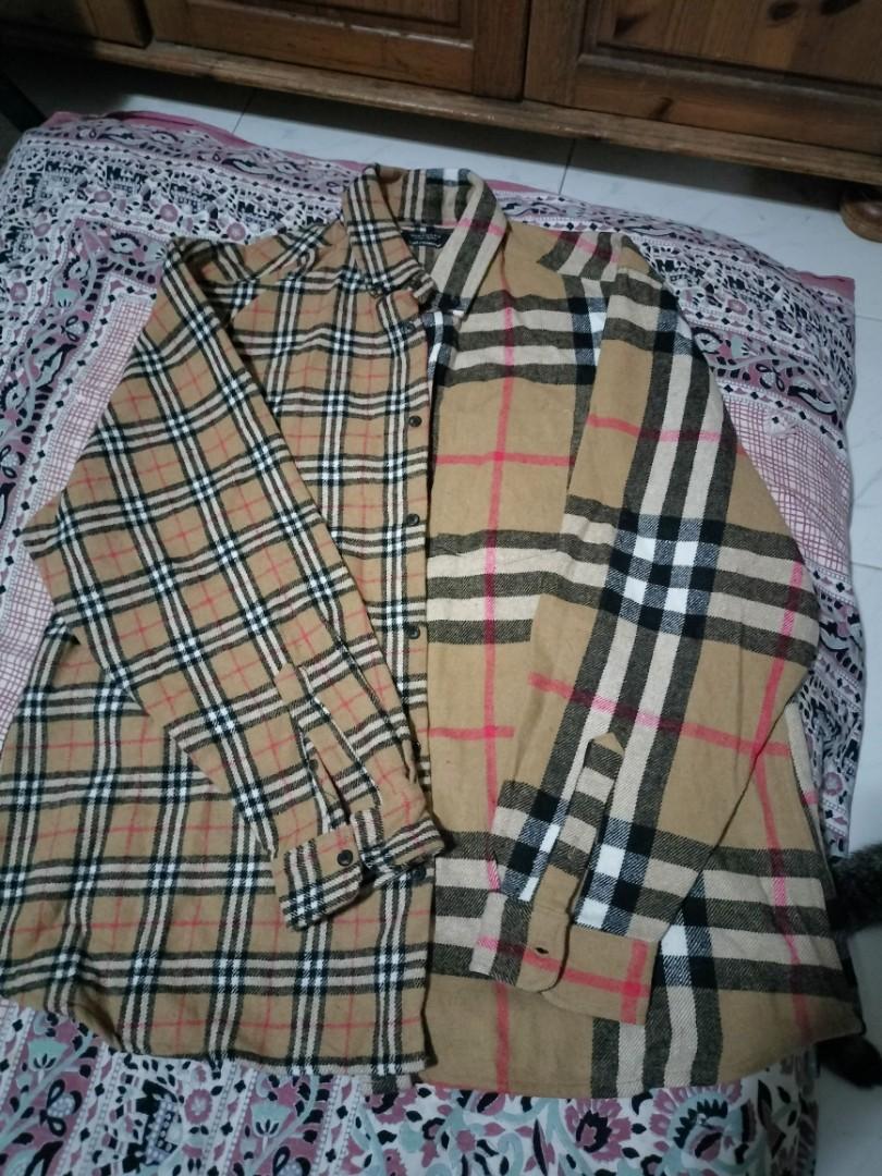 Burberry x Gosha Rubchinskiy Check Flannel Shirt, Men's Fashion 