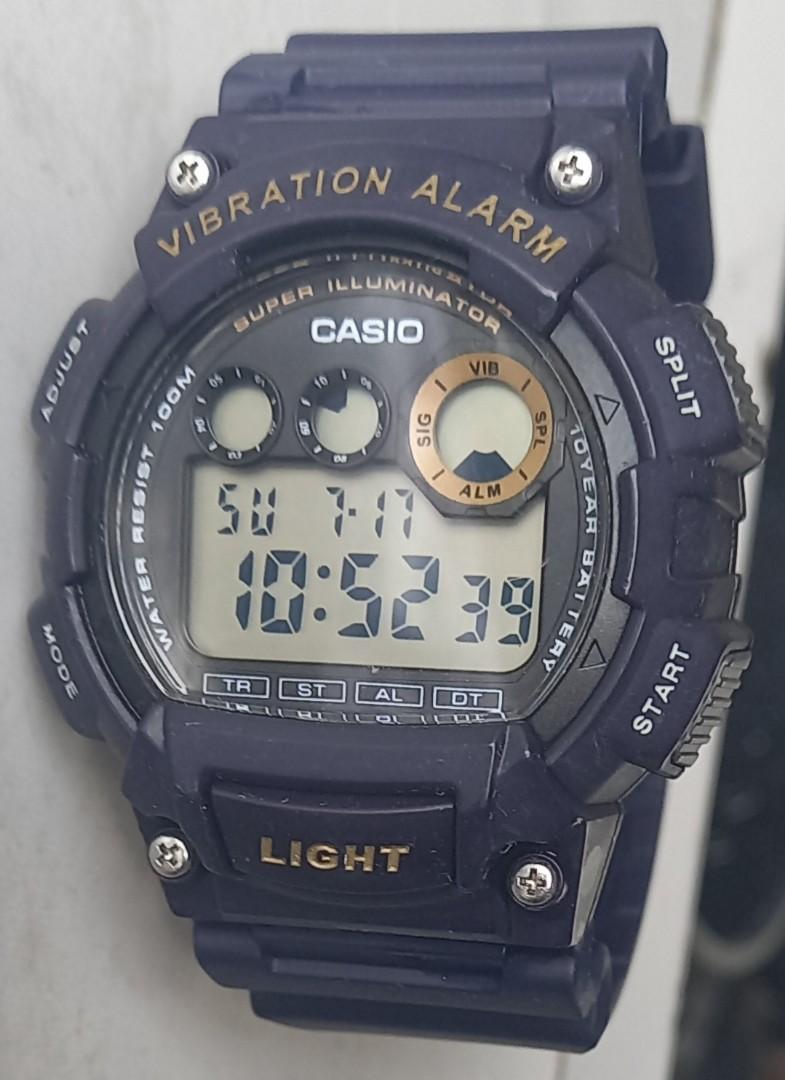 Casio Vibration Alarm Watch, 男裝, 手錶及配件, 手錶 Carousell