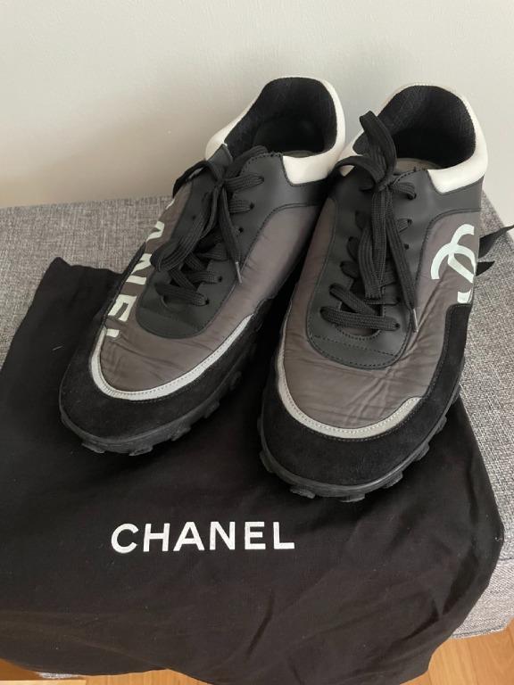 Chanel nylon and hotsell calfskin sneakers