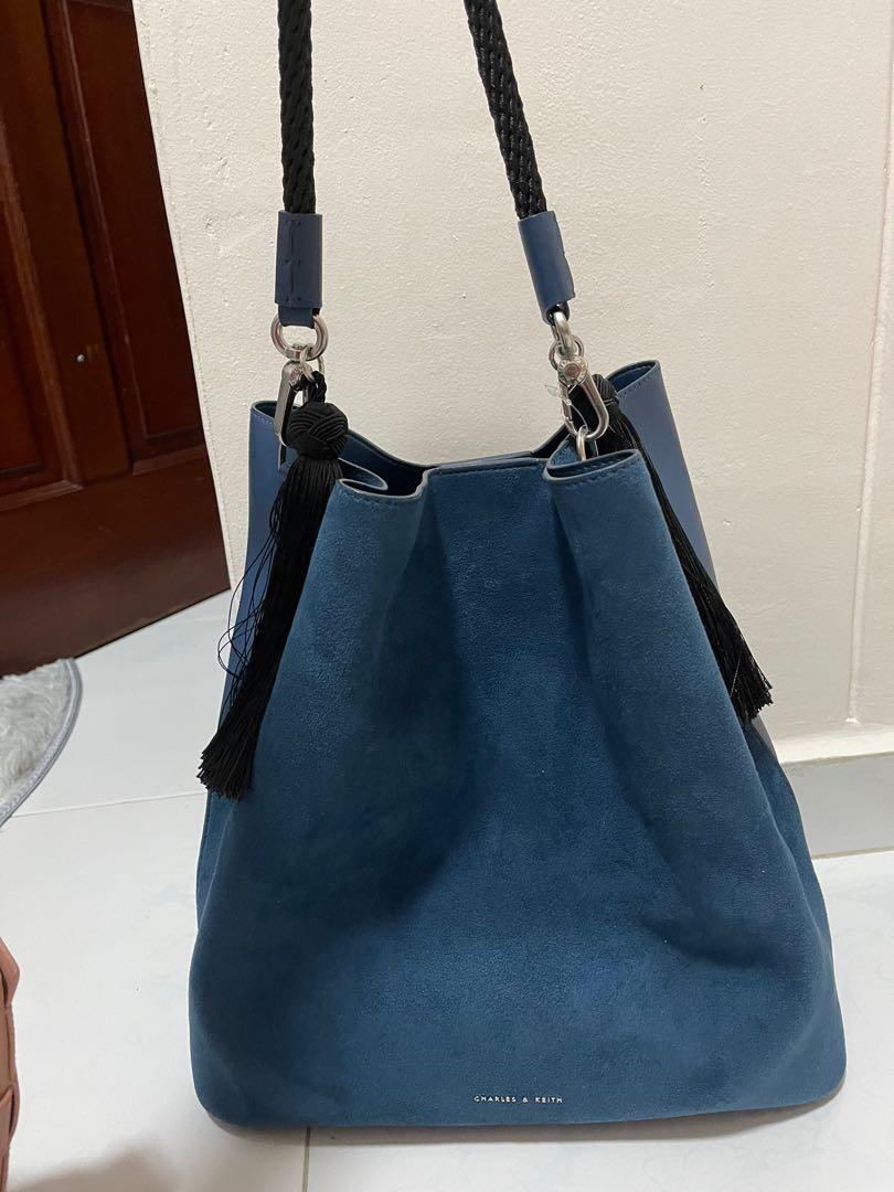 Tassel detail oversized bucket bag on sale