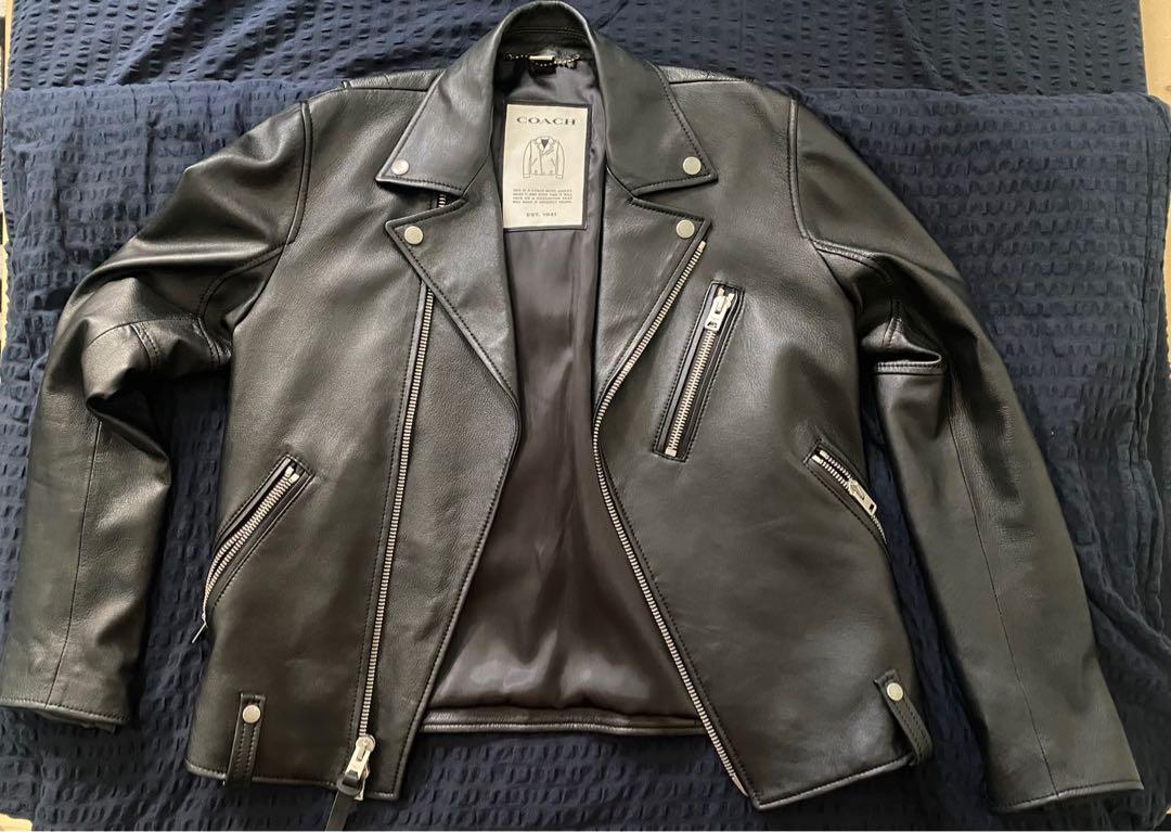 Coach Moto leather Jacket Men s Fashion Coats Jackets and Outerwear on Carousell