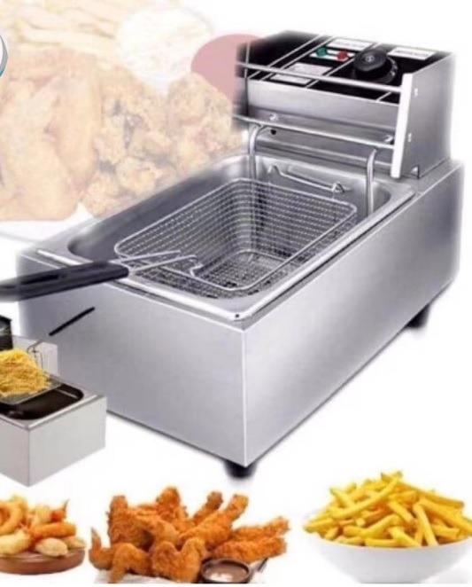 Deep fryer - NEVER USED - with power board (Category: Cookware & Accessories) located in Quezon City. Submitted by svami (Listing ID 1173861568, Image 1). Description: I bought this for a food stall but the stall never pushed-through..