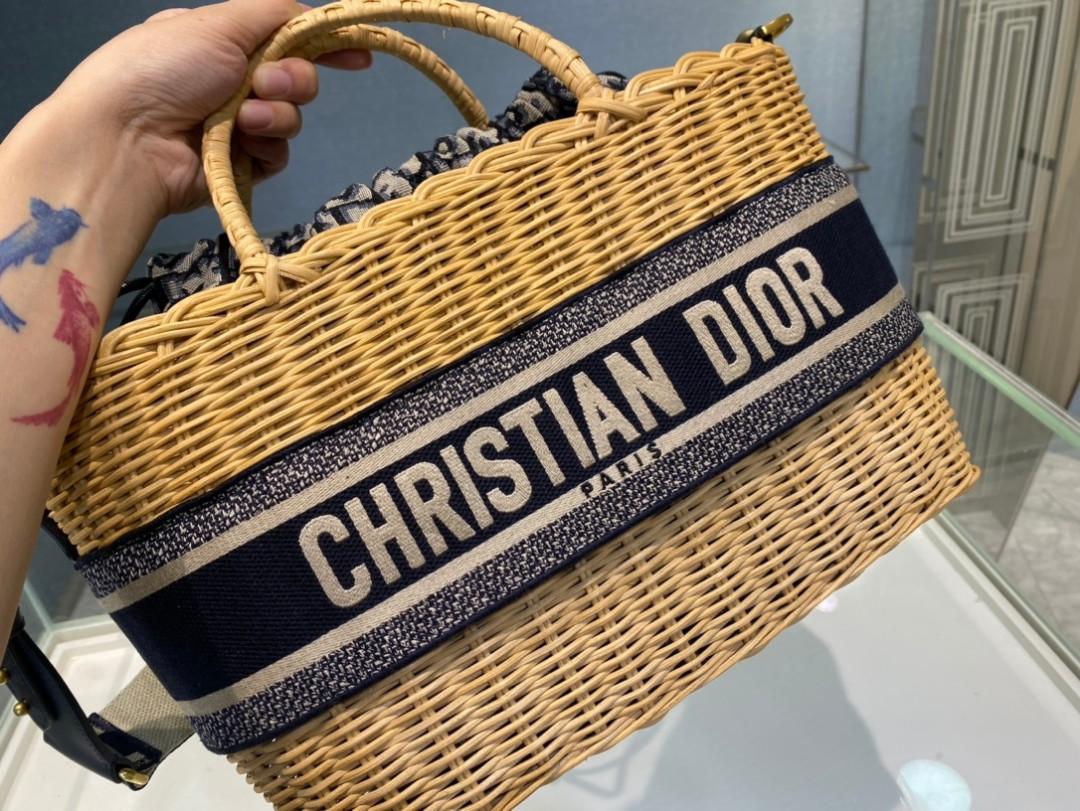 Christian dior straw bag best sale