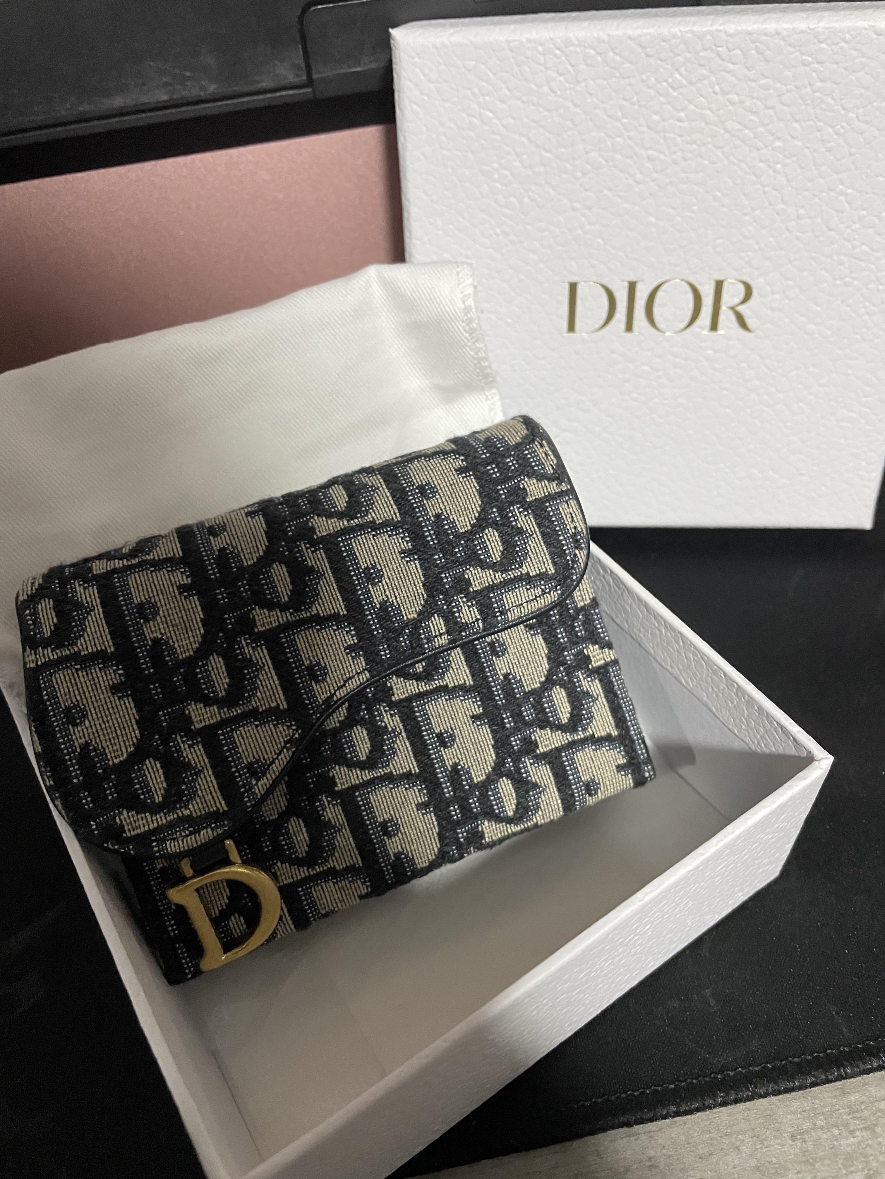 Dior saddle 5 gusset card holder store