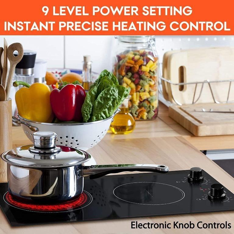 Double Electric Hob, Portable Induction Hob for All Pots, Plug in
