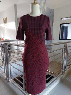 Midi Dress Maroon