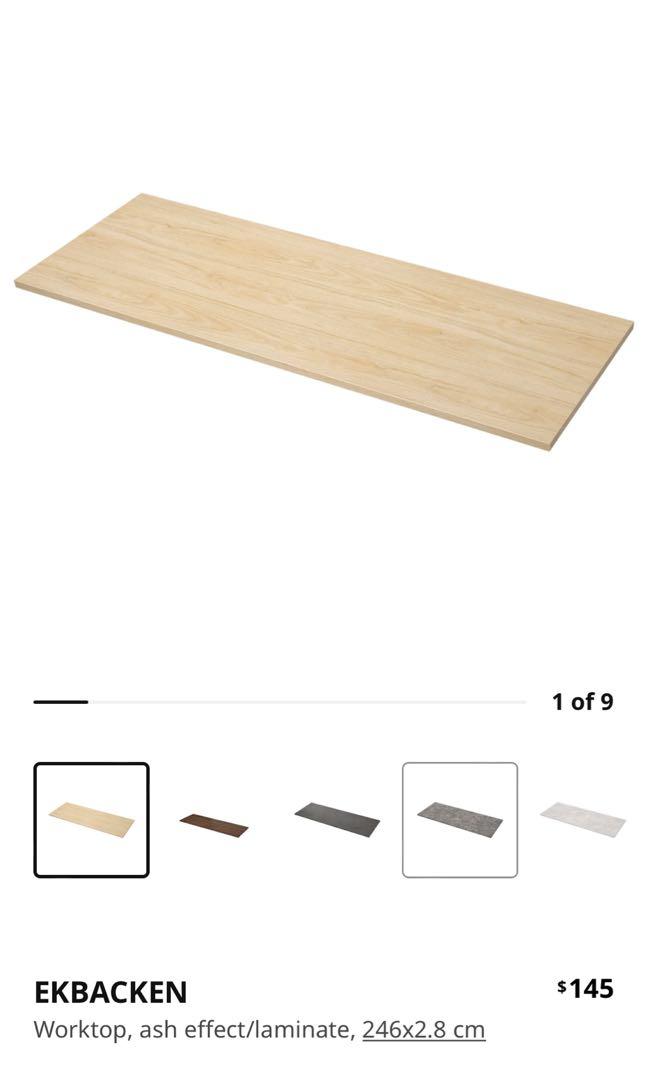 Ekbacken Worktop Tabletop Ash Effect Laminate Ikea, Furniture & Home ...