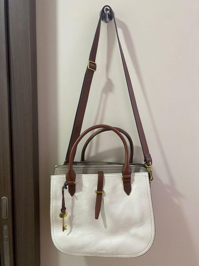 Fossil Ryder Satchel Bag white