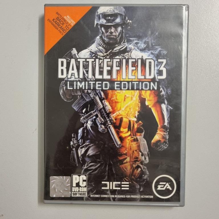 free shipping - Battlefield 3 Limited Edition by Electronics Arts EA |  Windows PC DVD-rom DICE (disc 1 and 2) in pristine condition, with CD key,  see pictures to believe | First-person
