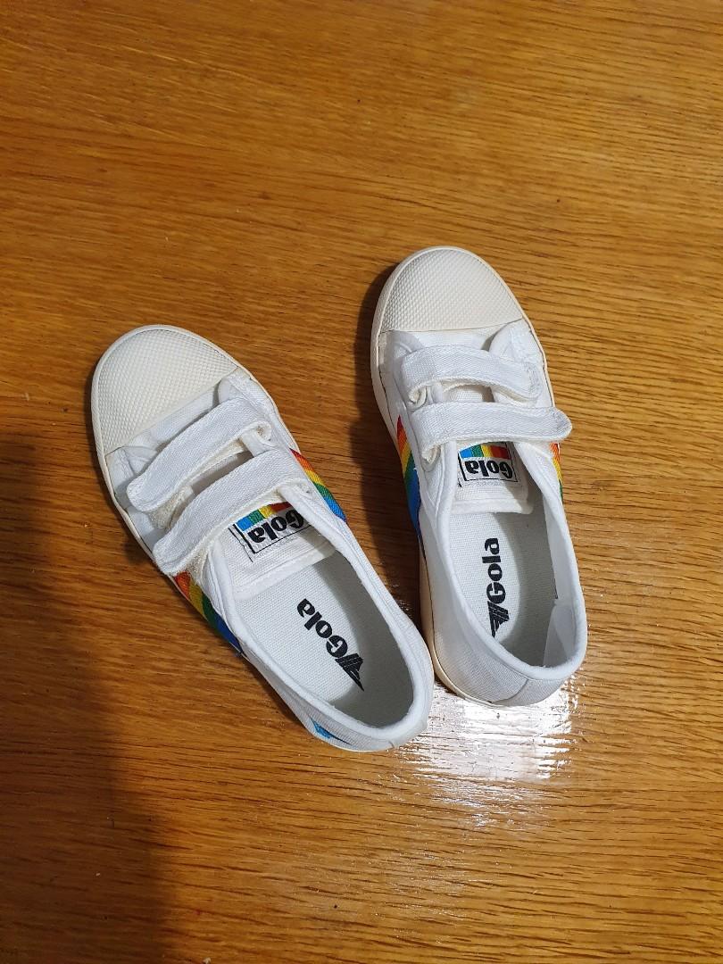 Gola kids white rainbow shoes US size 12 Babies Kids Babies